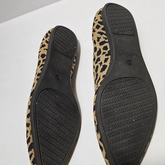 Rothy's Brown and Black Leopard Point Flats Sleek Loafers size 8.5 - Picture 8 of 8